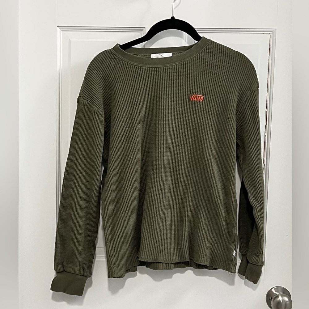Vans Olive Green thermal Knit Top